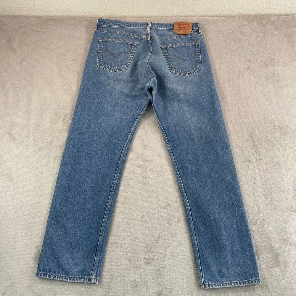 Vintage 90s Levis 501 XX Jeans Men 38x34 (34x31) Blue Light‎ Wash Denim Made USA